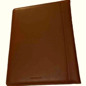 Cutter and Buck Brown Leather Portfolio Folder Binder Planer Notepad Holder